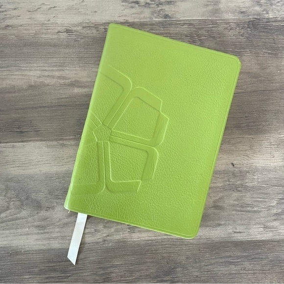 TRINA Turk Avocado Green Leather Travel Notebook - Picture 1 of 16